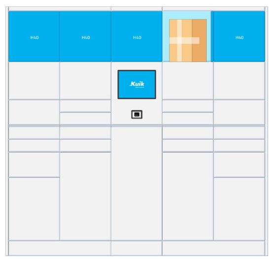 Casiers intelligents de conciliation pour colis légèrement plus grands - Kuik - réf Porte H40_1