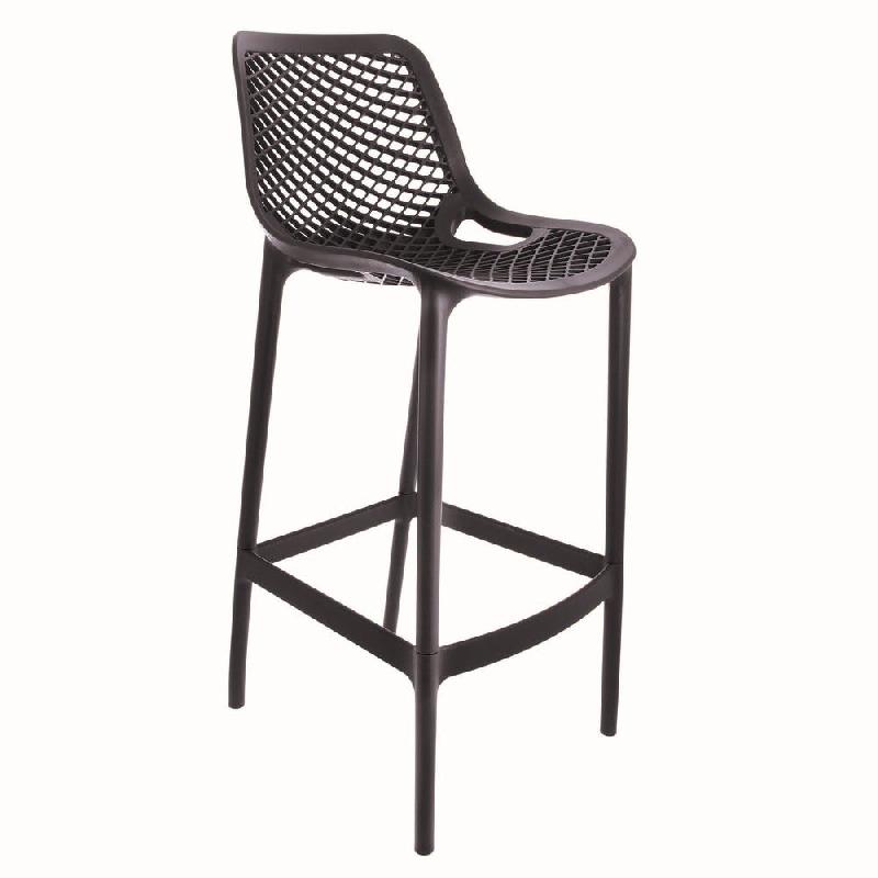 Chaise haute empilable d'extérieur Air en polypropylène  coloris noir - par 4_0