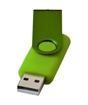 CLÉ USB ROTATIVE MÉTALLISÉE 8 GB - VERT CITRON - CLÉS USB PUBLICITAIRES PERSONNALISÉES