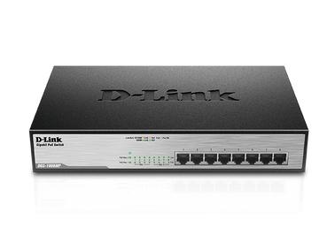 D-Link DGS-1008MP commutateur réseau Non-géré Gigabit Ethernet (10/100/1000) Connexion Ethernet, supportant l'alimentation via ce port (PoE) 1U Noir_0