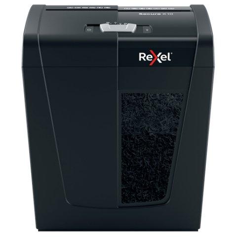 DESTRUCTEUR DE DOCUMENTS REXELSECURE X10 COUPE CROISEE EN PARTICULES 10 F DE PAPIER A4 80G204X355X351MM