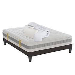 Ensemble   Matelas Mémoire de forme + Sommier + Accessoires 180x200 cm GRAND HOTEL BELLECOUR - blanc Mousse à mémoire de forme 4VP.GH.K15.K.1820_0