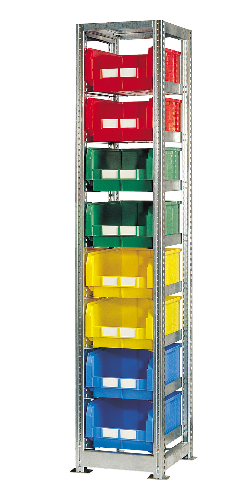 ETAGÈRE STOCKAGE 8 BACS PLASTIQUE 28 LITRES