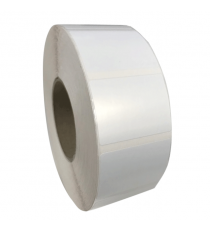 Etiquettes jet d'encre 70x25mm / papier blanc satiné / bobine échenillée de 1500 étiquettes gs_0