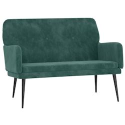 Helloshop26 - Banc banquette 108 x 79 x 79 cm velours vert foncé 02_0010564 - 3000581482728_0
