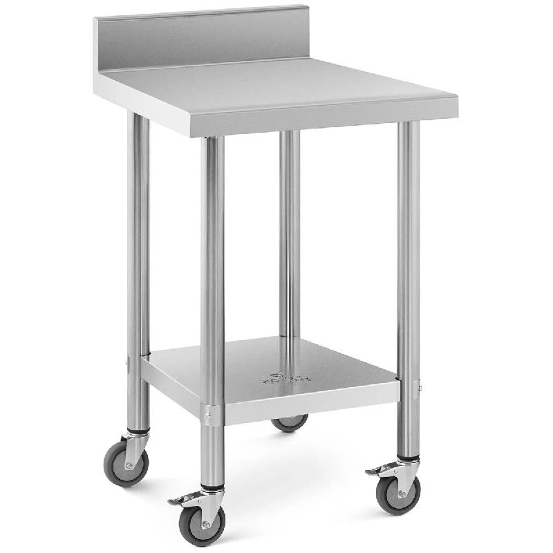 Helloshop26 - Table de travail inox premium 60 x 60 cm 120 kg dosseret acier inoxydable argenté 14_0010027 - argenté inox 3000221962467_0
