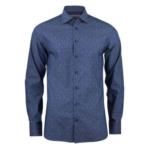 J.HARVEST & FROST PB143 TWILL CHEMISE REGULAR FIT HOMMES INDIGO PAISLEY FINE TWILL - TAILLE XL