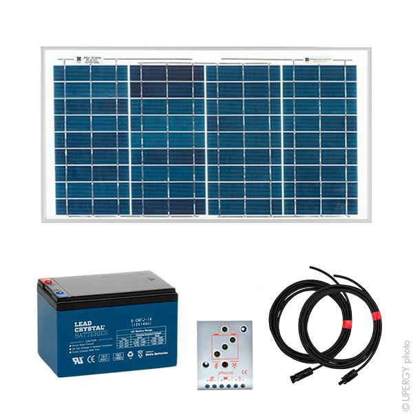 Kit solaire autonome XS 12V - 30Wc (50Wh/jour en moyenne) - Compact et facile à installer_0