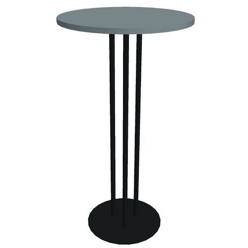 MANGE-DEBOUT ROXANE Ø 60 CM GRIS CENDRÉ PIÈT. 3 TUBES NOIR
