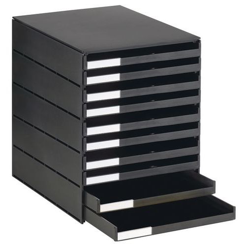 MODULE STYROVAL PRO ÉCO 10 TIROIRS OUVERTS NOIR - STYRO