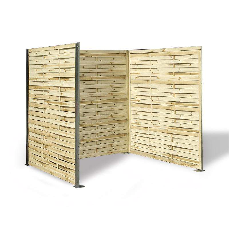 Mottez - Cache conteneur simple en panneau de bois tressé B812C2_0