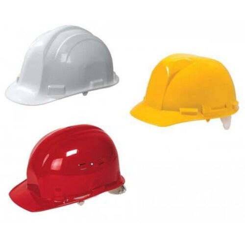Outifrance Casque de chantier en polyéthylène rouge - 3223430005415_0