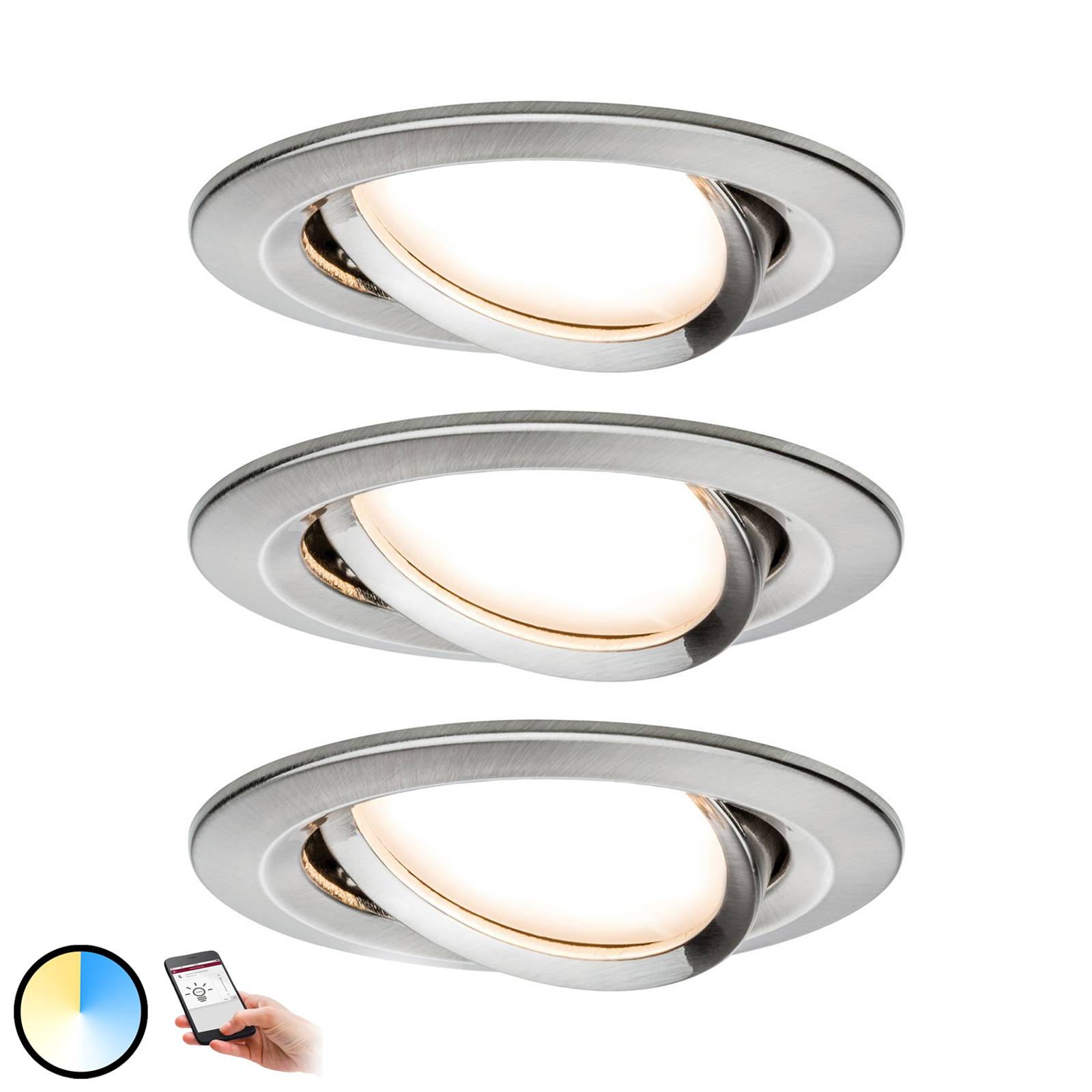 PAULMANN SPOT NOVA PLUS, LOT DE 3, 2 700 K