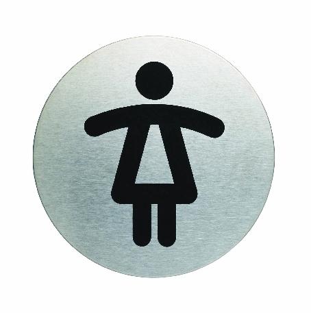 PLAQUE SIGNALÉTIQUE ACIER TOILETTES DAME - MANUTAN COLLECTIVITÉS