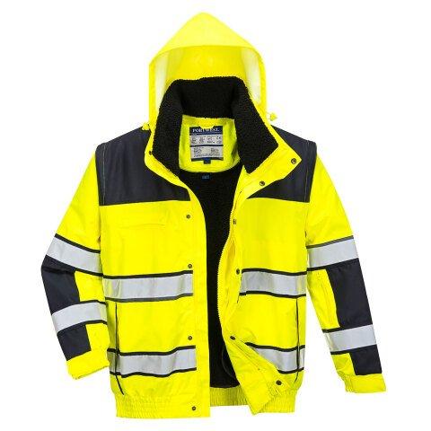 PORTWEST C466 BLOUSON HIVIS 3 EN 1 JAUNE/NOIR - TAILLE XS