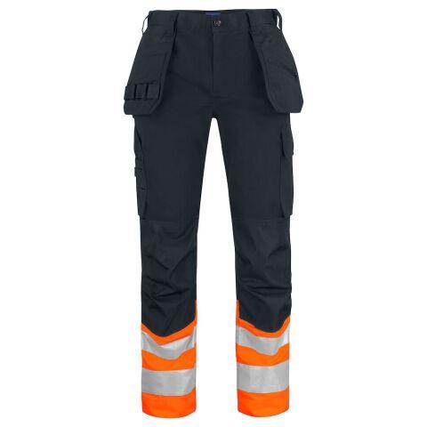 PROJOB 6534 PANTALON POLYCOTON PRIO - EN ISO 20471 CLASSE 1 ORANGE/NOIR - TAILLE 44