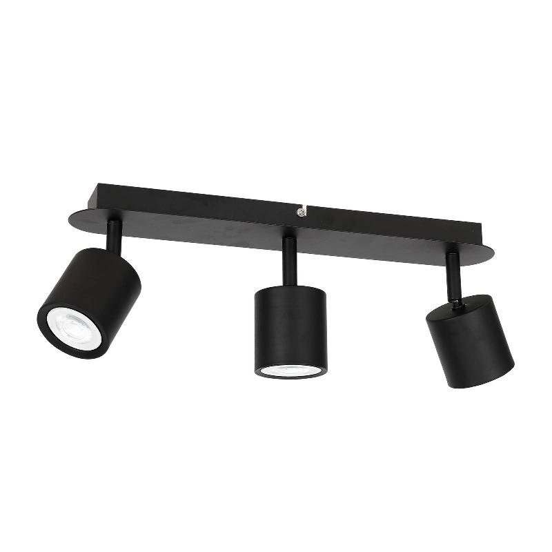 LUMINEX SPOT POUR PLAFOND MODO EN NOIR, À 3 LAMPES