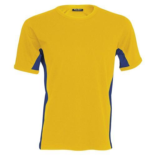 T-SHIRT BICOLORE EQUIPE JAUNE BLEU ROYAL