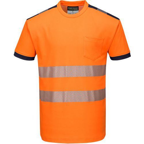 T-SHIRT HAUTE-VISIBILITÉ PW3 T181 BLEU/ORANGE XXXL - PORTWEST