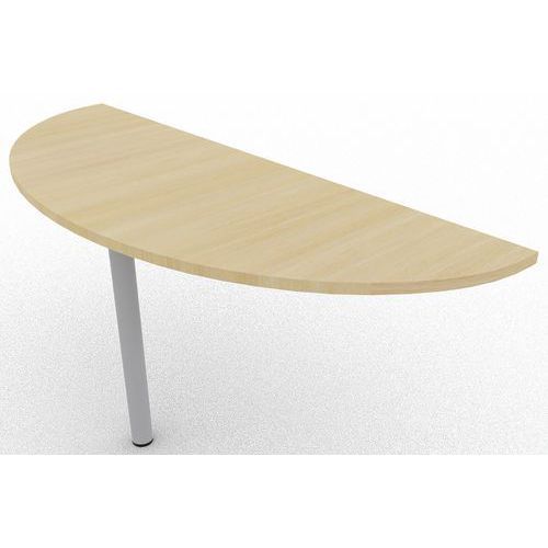 TABLE 1/2 LUNE 165X60 CM CHÊNE CLAIR/GRIS ALU - EOL