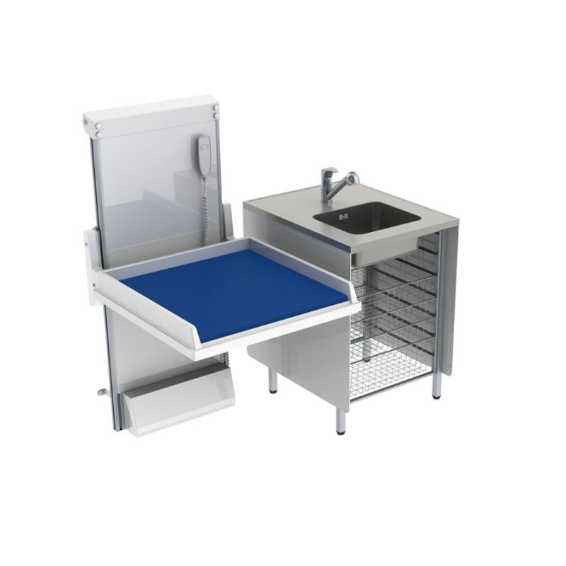 Table à langer pour handicapé - Granberg électrique - hauteur variable 334-081-0 avec lavabo et accessoires_0