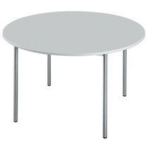TABLE RESTAURATION RONDE D 120 CM - KLASS - PLATEAU GRIS