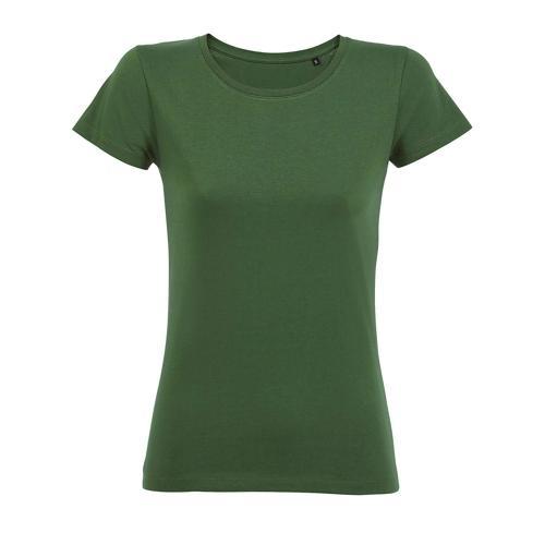TEE-SHIRT PERSONNALISABLE FEMME EN COTON ORGANIQUE BIO VERT BOUTEILLE