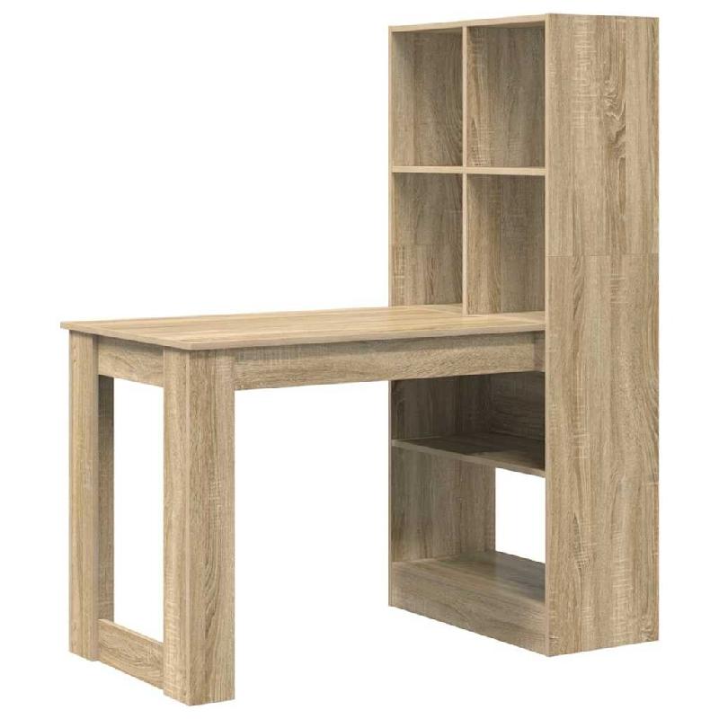 VidaXL Bureau Chêne Sonoma 122 x 67 x 145 cm Bois d'ingénierie Modèle Titan Marine - 3337259_0