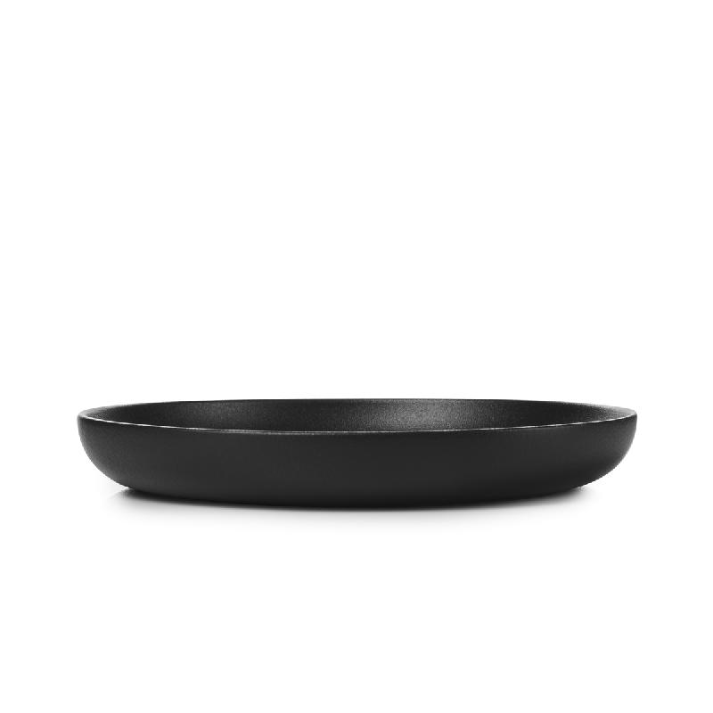 ASSIETTE CREUSE ROND NOIR PORCELAINE Ø 27 CM ADELIE REVOL