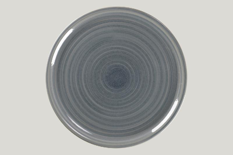 ASSIETTE À PIZZA ROND GRIS PORCELAINE Ø 32,8 CM RAKSTONE SPOT