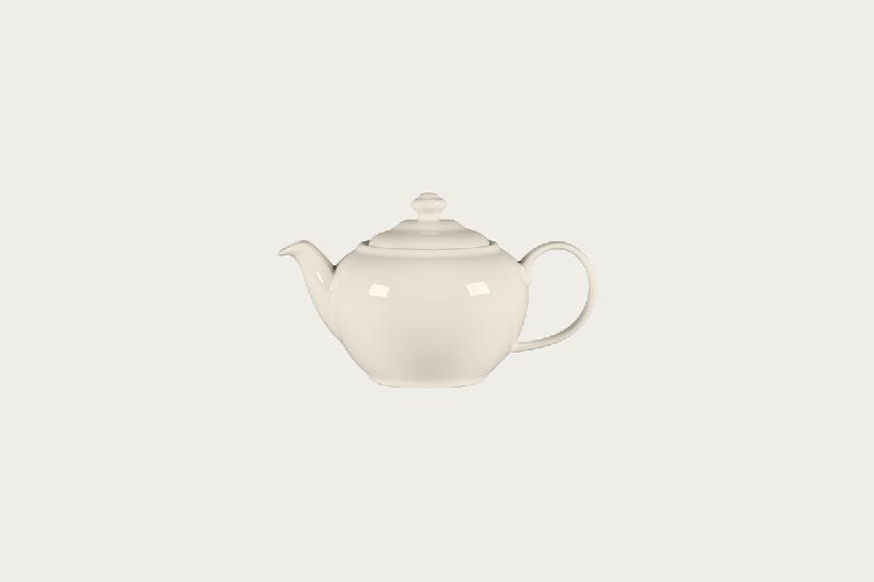 THÉIÈRE & COUVERCLE ROND IVOIRE PORCELAINE 62,4 CL Ø 12,7 CM FEDRA RAK