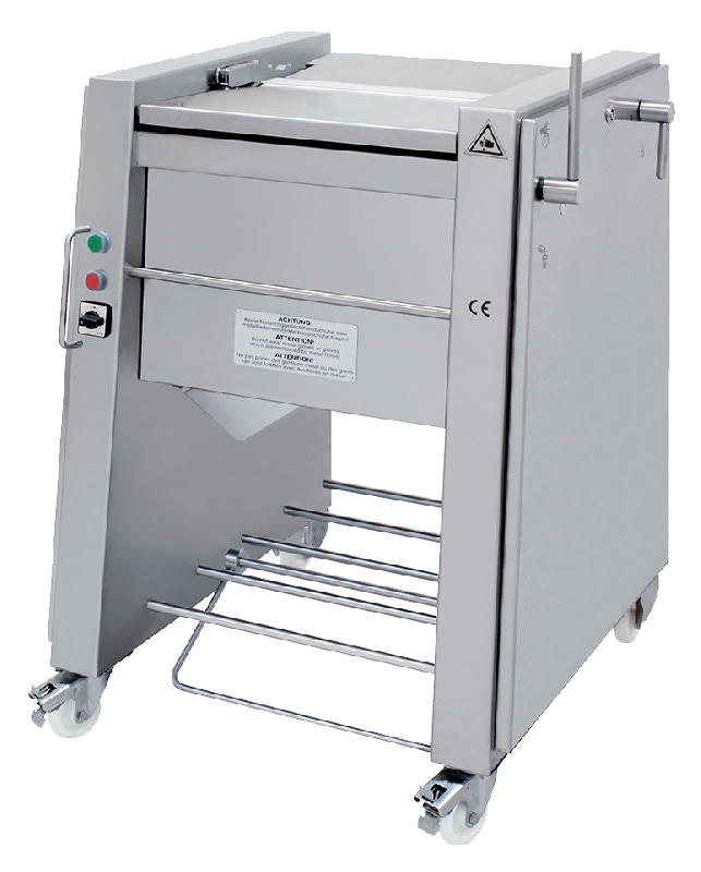 Éplucheuses à viande - version automatique avec nettoyage continu et forme trapézoïdale stable_0
