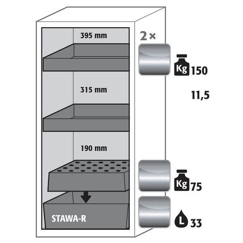 ARMOIRE SCLASSIC90-ETAGÈRE-GAUCHE-ACIER-CAILLEBOTIS-GRIS-2