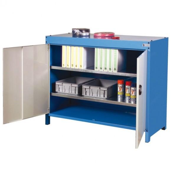 Armoire en acier sur pied - Hauteur 1000 mm - 2 tablettes - Rolléco_0