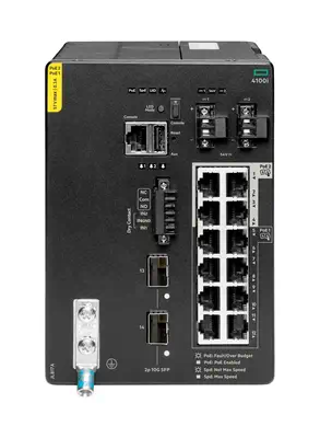 Aruba Networking CX 4100i 12p 1GbE 8p Class4 PoE and 4p Class6 PoE 2p SFP+ DIN Mount Switch_0