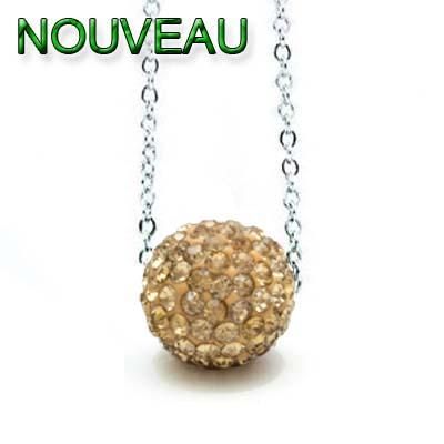 COLLIER PERLE DORÉ 14MM 