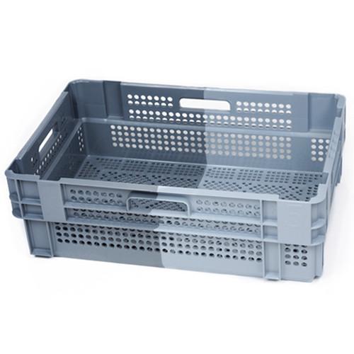 Bac plastique Gerbable Emboîtable à 50% Ajouré Bicolore 600 x 400 x 194 mm - Réf : BAC160BM6419000_0