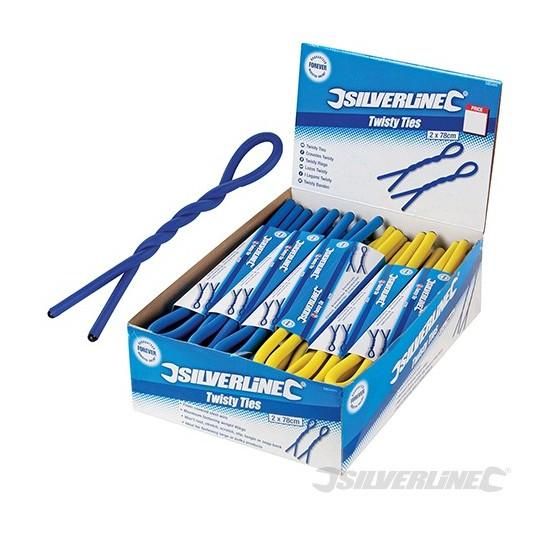 BOÎTE PRÉSENTOIR DE 24 ATTACHES À TORSADER 24 PCS - SILVERLINE