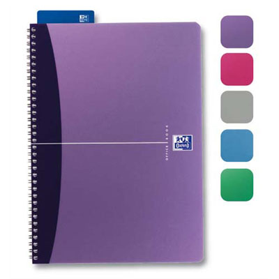 CAHIER BUREAU OXFORD URBAN MIX - RELIURE SPIRALES - COUVERTURE POLYPRO - 180 PAGES - LIGNE 7MM - 14,8 X 21 CM