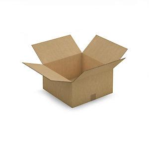CAISSE CARTON BRUNE DOUBLE CANNELURE RAJA 38X38X20 CM