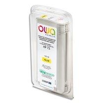 CARTOUCHE D'ENCRE TRACEUR REMANUFACTURÉE OWA - STANDARD - JAUNE - POUR HP 72