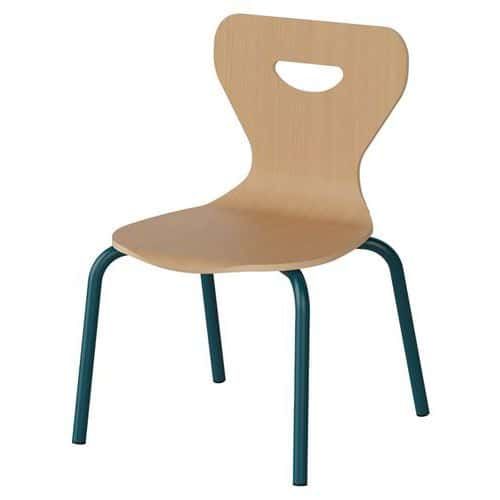 CHAISE MALIBU 4P - T1 - COQUE HÊTRE / ACIER BLEU 5025 - MANUTAN EXPERT