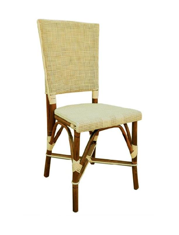 Chaise Nido - Châssis en rotin noyer ou naturel - Assise tressée et dossier Batyline_0