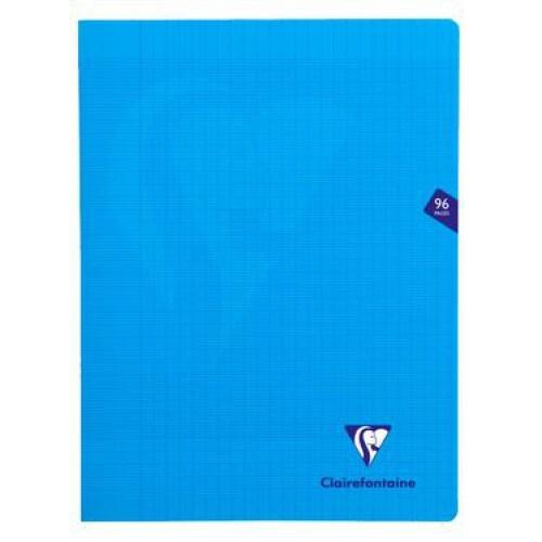 Clairefontaine Lot de 10 Cahier Mimesys 24x32, 96p./48 feuilles 90 g/m² piquées, coloris bleu, Séyès - 3329683233619_0