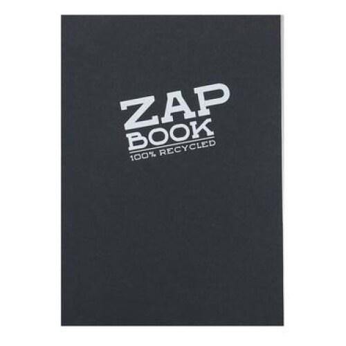 Clairefontaine Lot de 5 Cahier encollé Zap Book de 160 feuilles de papier croquis blanc, 80 g/m², A5, couv. Noire - 3329680033649_0