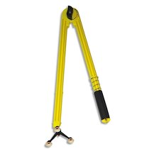 COMPAS EN PLASTIQUE INCASSABLE JAUNE 50CM 3 PIEDS VENTOUSE ET PORTE CRAIES MARQUEUR TABLEAU - LOT DE 2