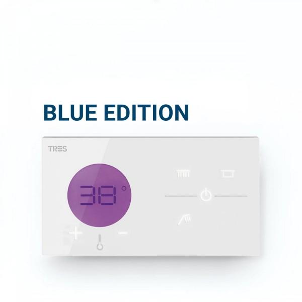CONNTRÔLE THERMOSTATIQUE ÉLECTRONIQUE ENCASTRÉ SHOWER TECHNOLOGY BLUE EDITION BLANC - CHROMÉ - TRES 49286399