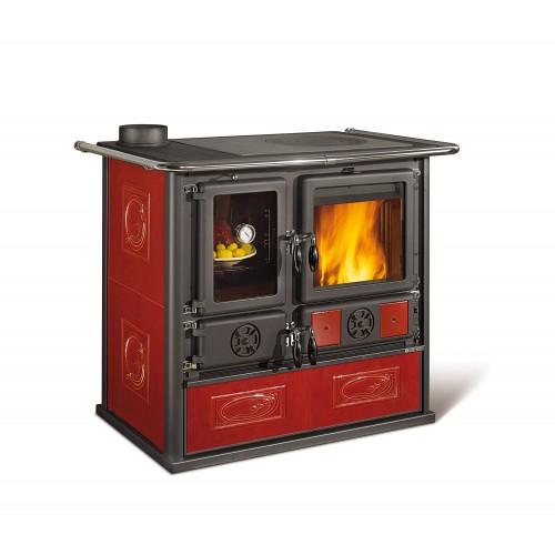 CUISINIÈRE À BOIS 8,2 KW - ROSA SX REVERSE.16 CERAMICA - BORDEAUX LA NORDICA EXTRAFLAME