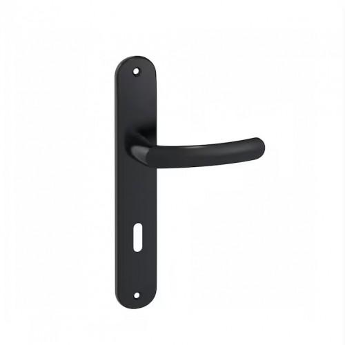 ENSEMBLE SUR GRANDES PLAQUES ENTRAXE 195 MM BUDGET - ONYX NOIR MAT - CLÉ L VACHETTE ASSA ABLOY