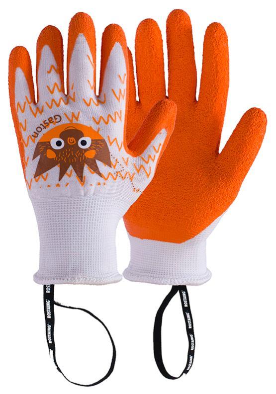 Gants de protection enfant multiusage ROSTAING - Orange Gaston le Hérisson - Taille 6/8 ans - Polyamide et Latex mousse_0